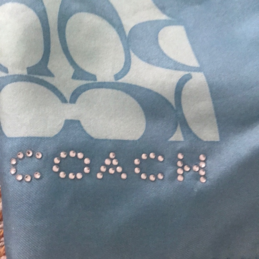 Authentic, vintage COACH 100% silk scarf